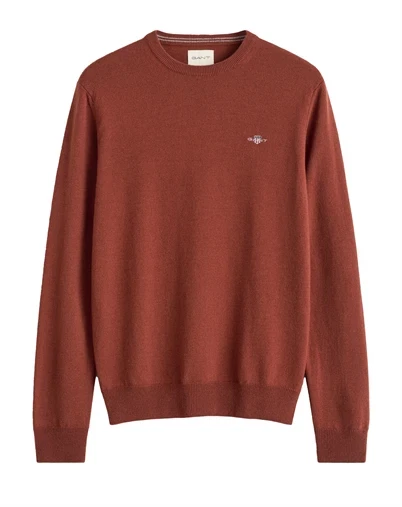 Gant - Lambswool Strik - Copperwood 